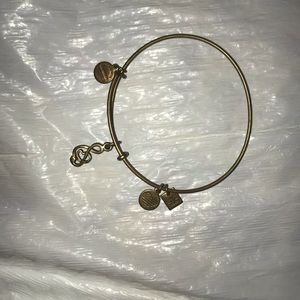 Gold music note Alex and Ani bangle
